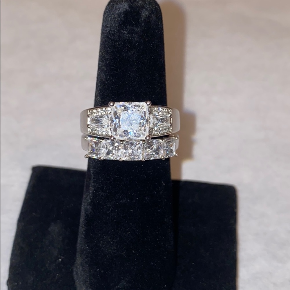 Diamonique Ring Set